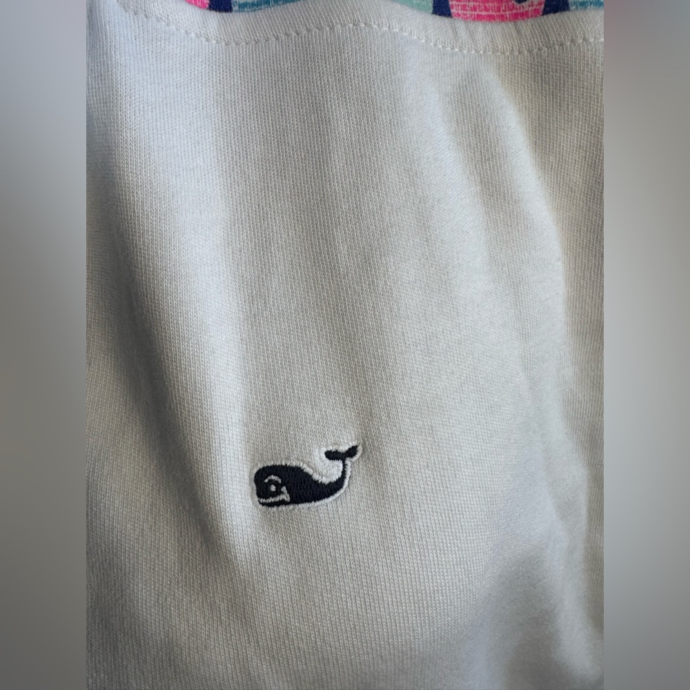 Vineyard Vines White Pullover with Pink and Blue Details - Picture 3 of 8